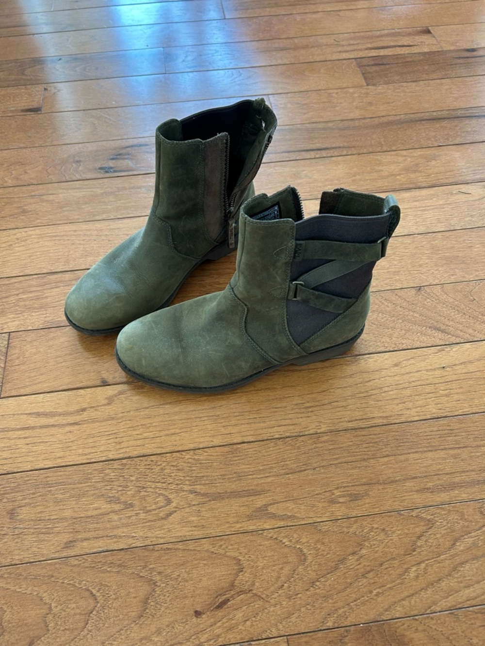 Teva Olive Green Suede Ankle Boots